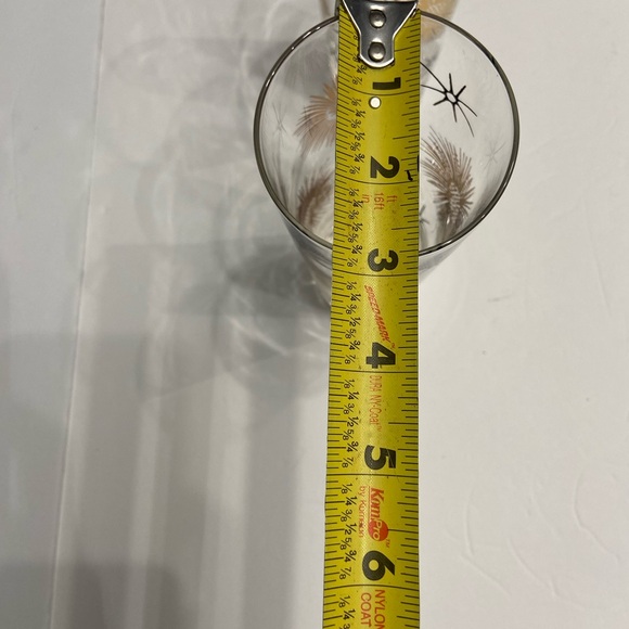 VTG-2 FEDERAL GLASSES 22K Gold Black Atomic Collins Cocktail Starburst MCM - Picture 10 of 10